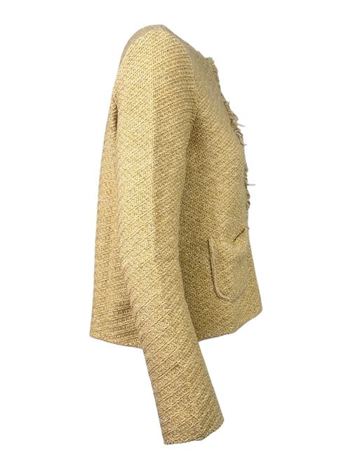 giacca donna in stuoia con frange Base Milano | B7787-3400438